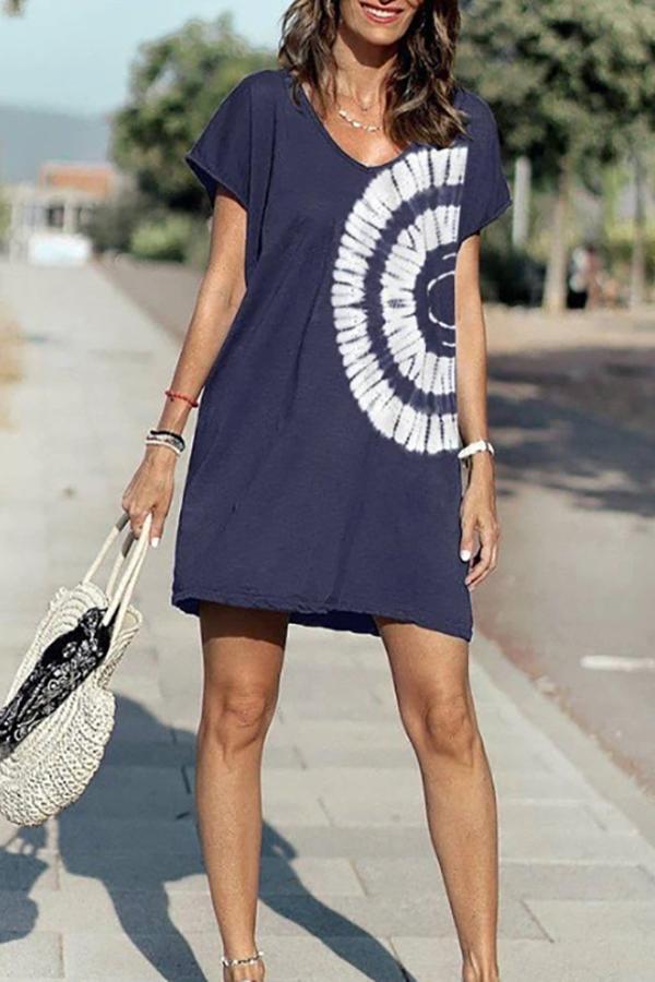 Round Neck Short Sleeve Dress