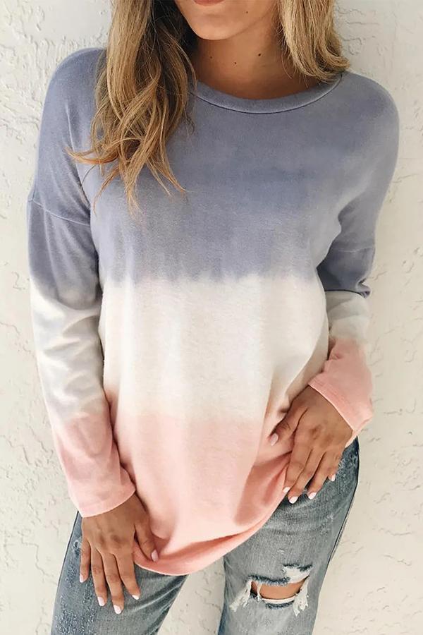 Tie-dye Long-sleeved Sweatshirt