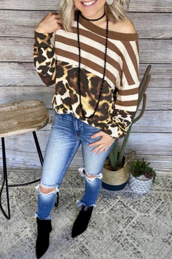 Leopard Print Long Sleeve T-shirt