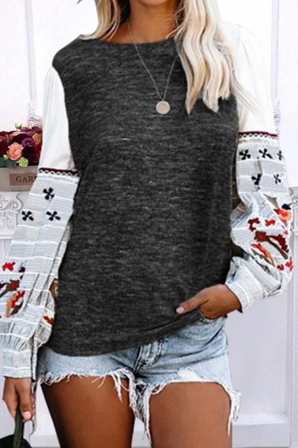 Round Neck Long Sleeve T-shirt