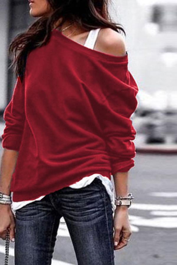 Round Neck Long Sleeve Sweatshirt