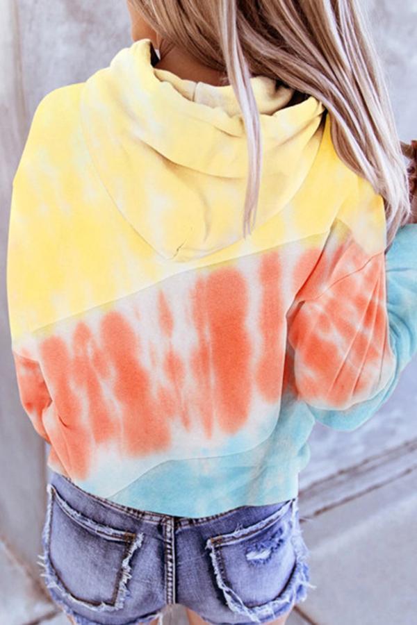 Color Block Casual Wear Sweatshirt