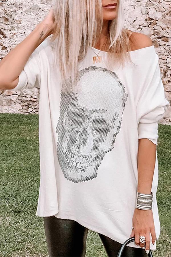 Graphic Print Round Neck Loose T-Shirt