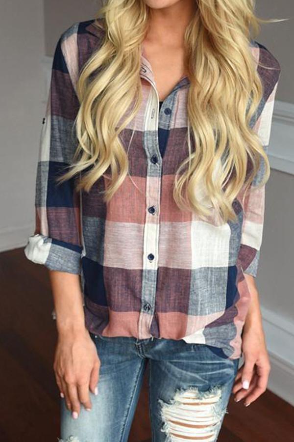 Long Sleeve Plaid Causal Wear Shirt