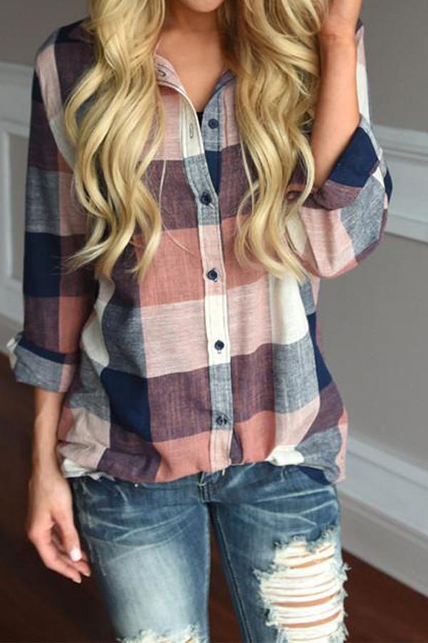 Long Sleeve Plaid Causal Wear Shirt