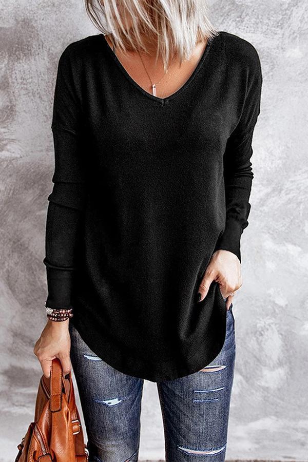 V Neck Cross Over Backless T-Shirt