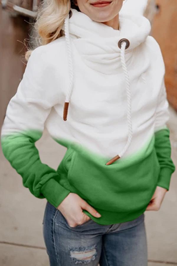 Long Sleeve Gradient Hooded Sweatshirt