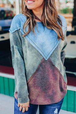 Midi  Casual Wear Tie Dye Hooded Top