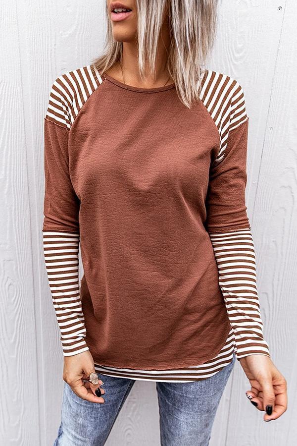 Casual Roungd Neck Long Sleeve T-Shirt