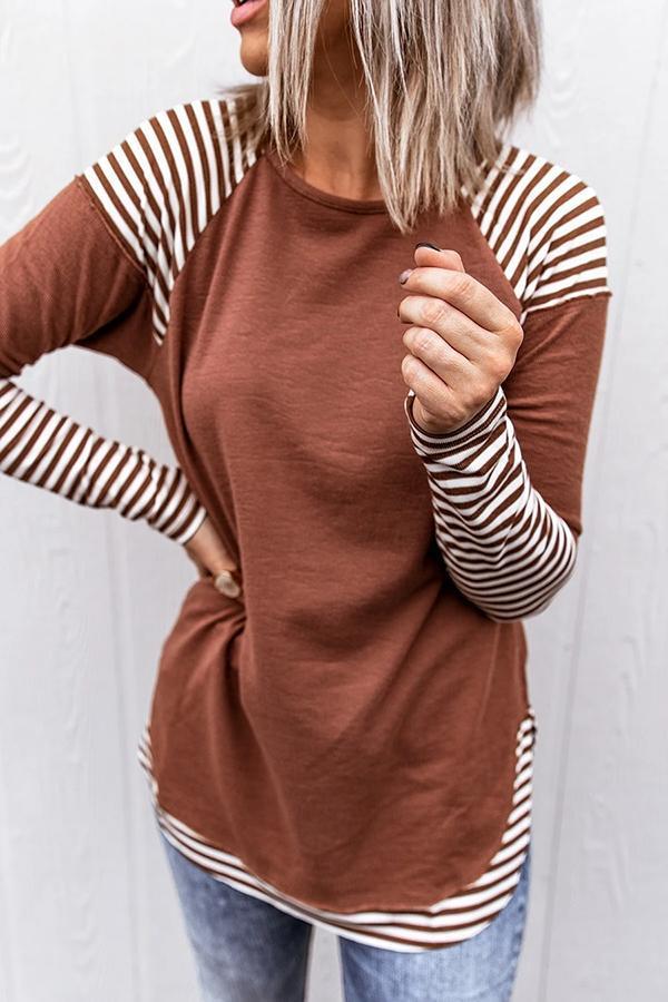 Casual Roungd Neck Long Sleeve T-Shirt