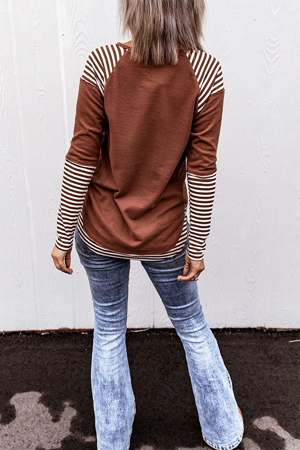 Casual Roungd Neck Long Sleeve T-Shirt