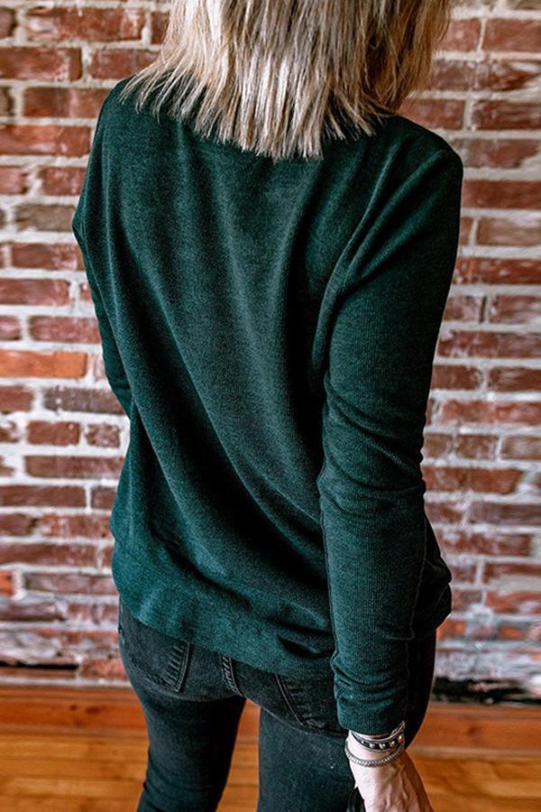 Classic V Neck Long Sleeve T-Shirt