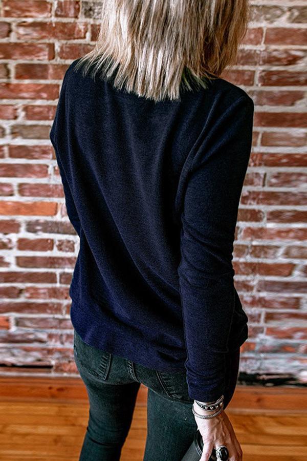 Classic V Neck Long Sleeve T-Shirt