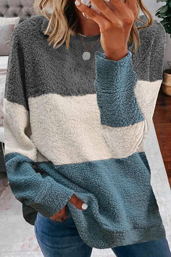 Cozy Striped Casual Wear Sweatshirt