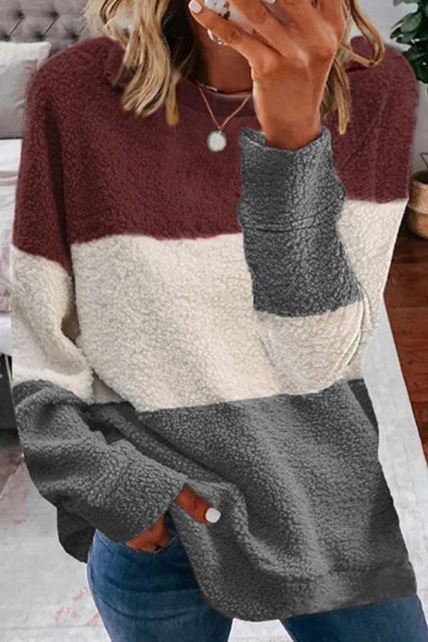 Cozy Striped Casual Wear Sweatshirt