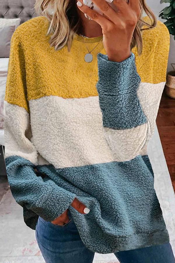 Cozy Striped Casual Wear Sweatshirt