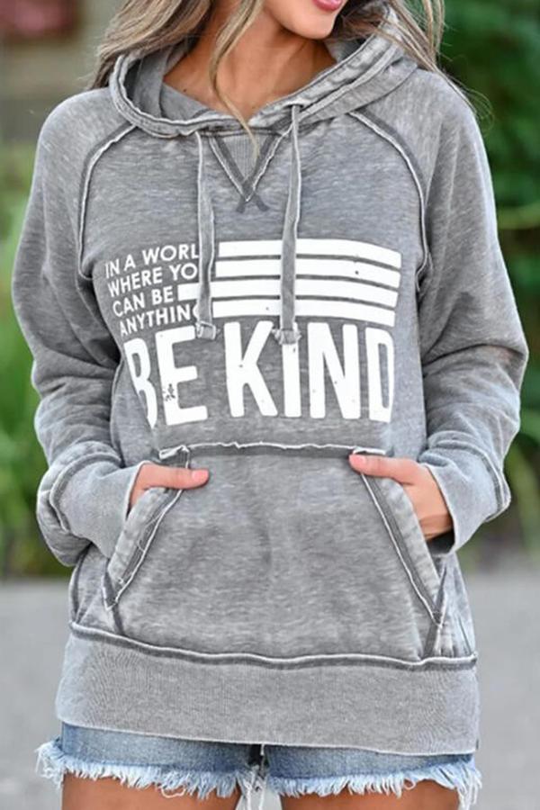 Sporty Plain Casual Wear Hooded Sweatshirt