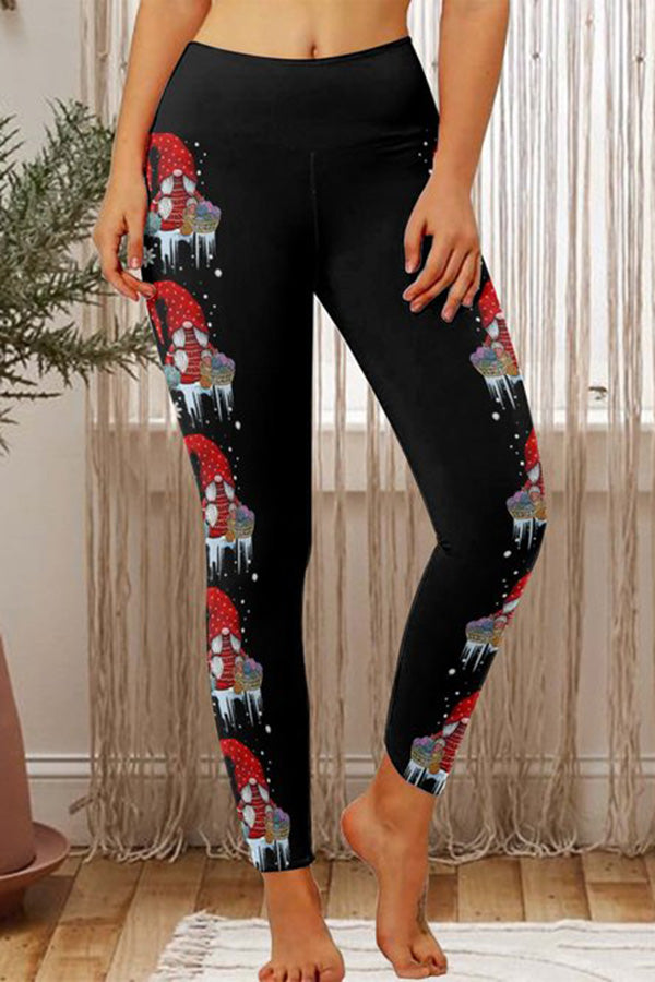 Women Funny Gnomes Christmas Regular Fit Leggings