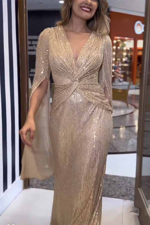 Champagne Sequin Dress