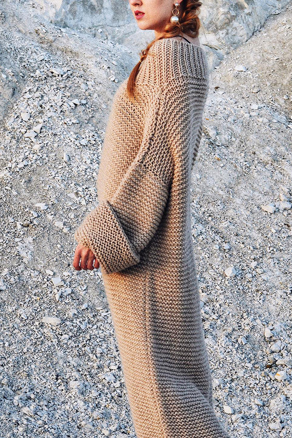 Hand Knitted Loose Sweater Dress