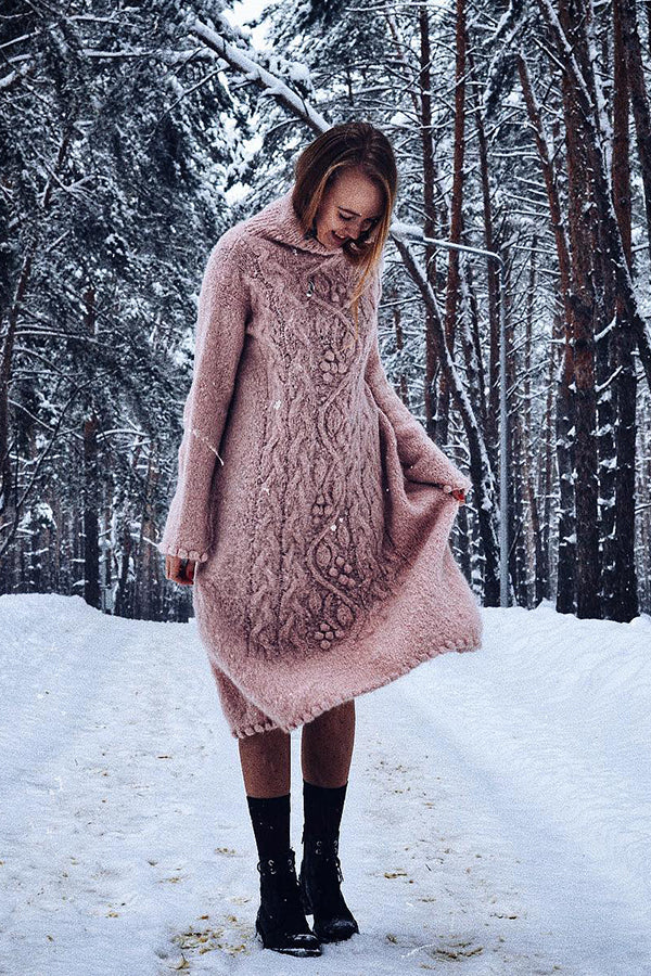 Hand Knitted Cashmere Sweater Dress