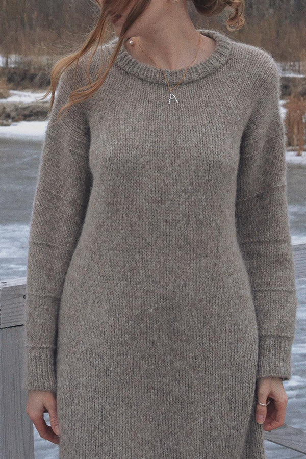 Camel Cashmere Sweater Dress