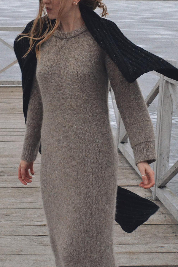 Camel Cashmere Sweater Dress