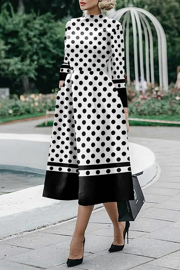 Temperament Printed Dress