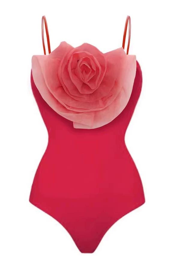 Rosa Muscosa Gradient One Piece Swimsuit and Skirt