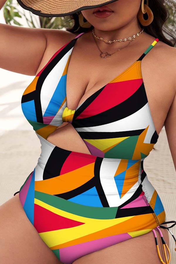 Plus Size Printed Swimsuit