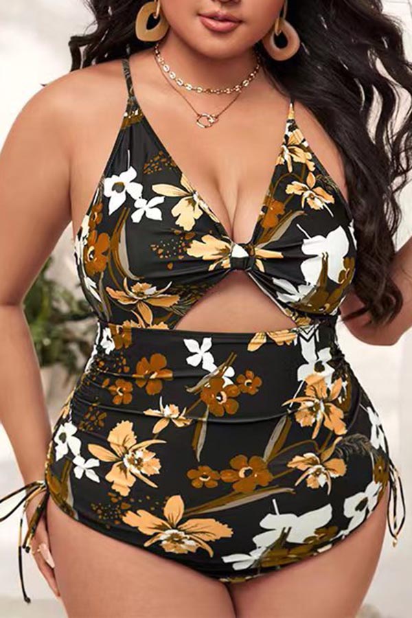 Plus Size Printed Swimsuit