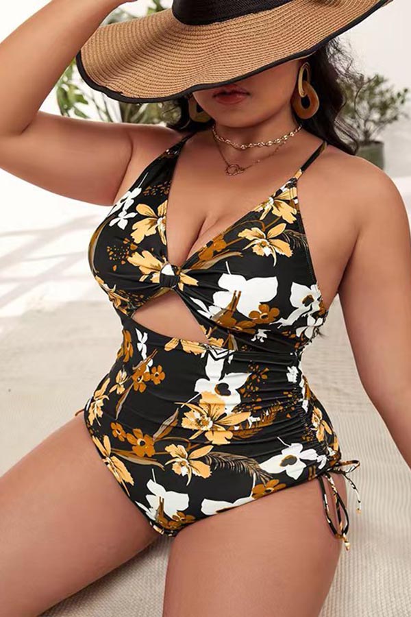 Plus Size Printed Swimsuit