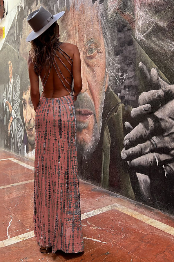 Bohemian Tie-Dye Maxi Dress