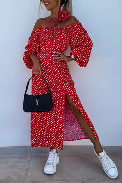 Lady Dots Dress Red