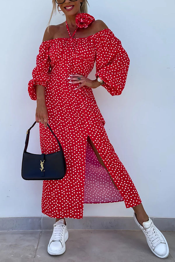 Lady Dots Dress Red