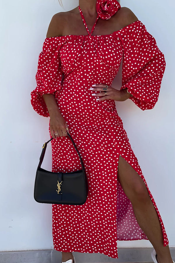 Lady Dots Dress Red