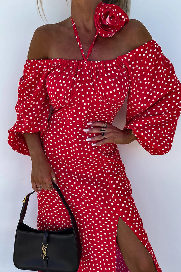 Lady Dots Dress Red