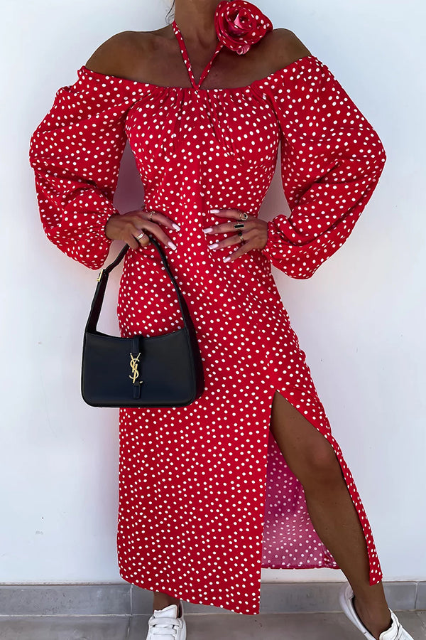 Lady Dots Dress Red