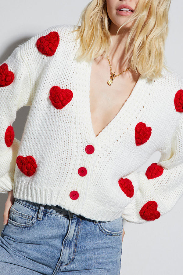 Listen To Your Heart Knit Button Front Cardigan