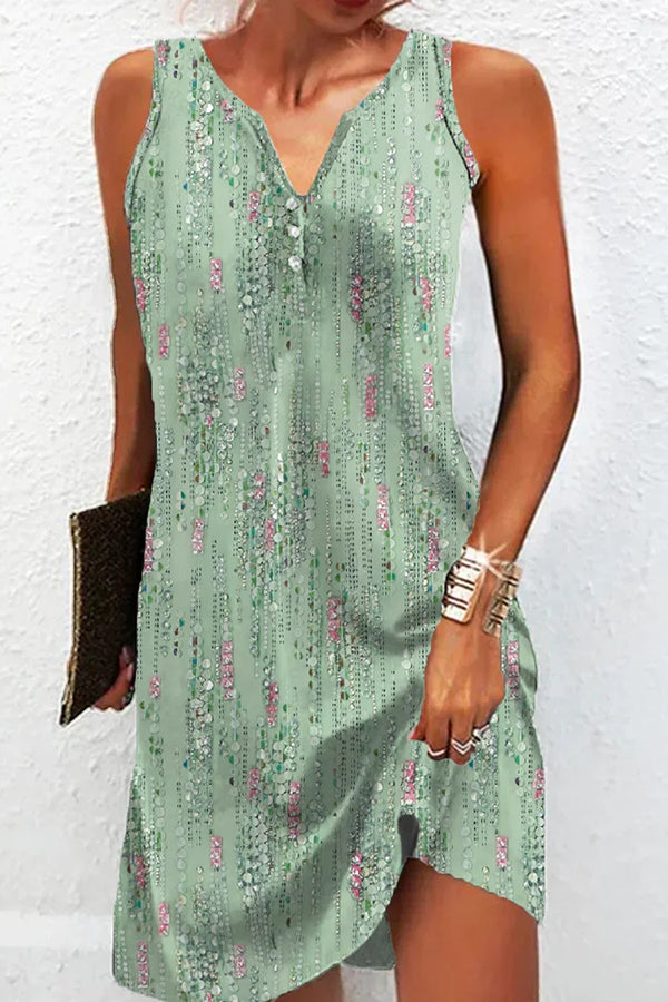 Plus Size Floral Vacation Loose Dress