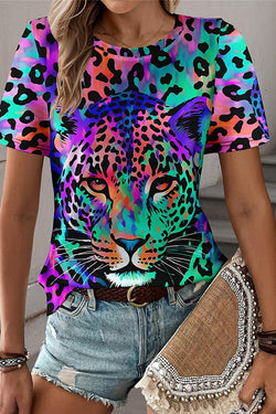 Women's T shirt Tee Leopard Daily Weekend