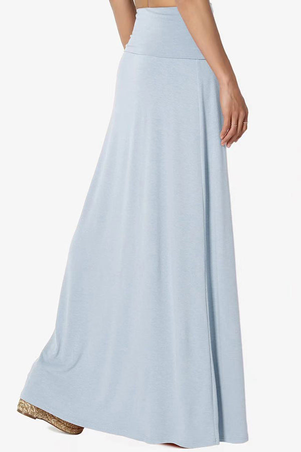 Wrap Asymmetric Stretch High Waist Draped Flowy Skirt