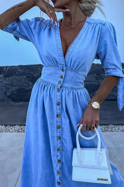 La Toya Blue Jeans Dress