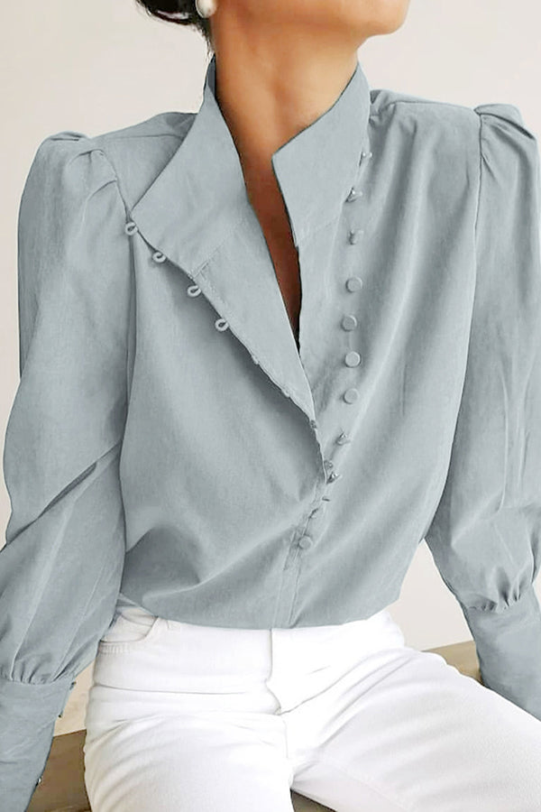 Elegant Turtleneck White Woman Blouse