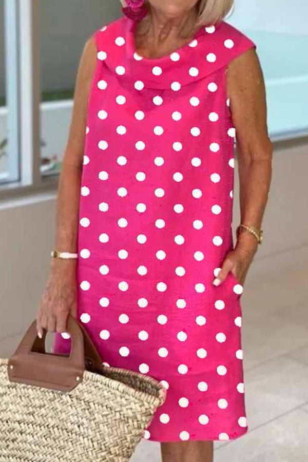 Polka Dot Sleeveless Dress