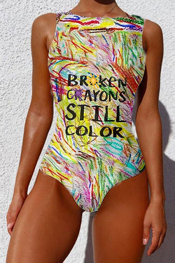 Broken Crayons Still Color Swimsuit