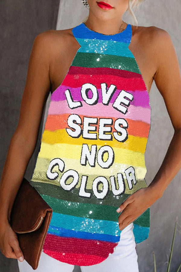 Love Sees No Colour Sequin Camisole