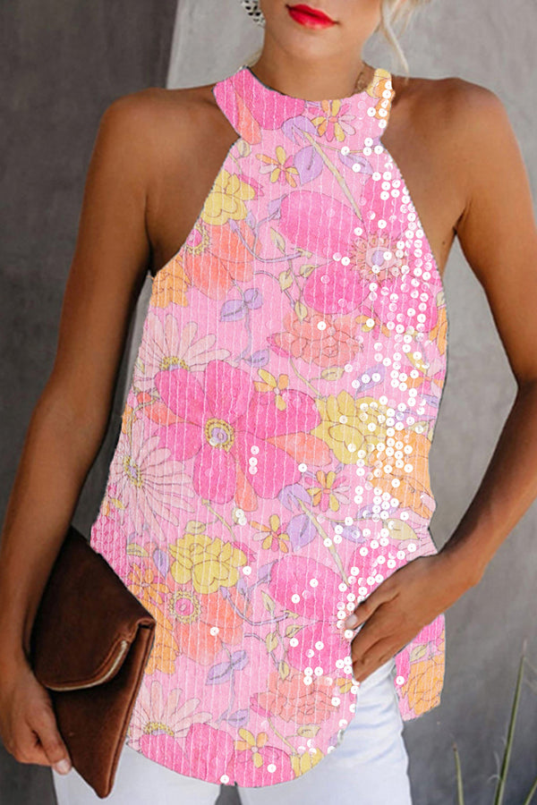 Floral Sequin Camisole