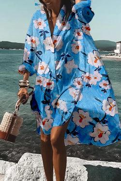 Printed Shirt Dress