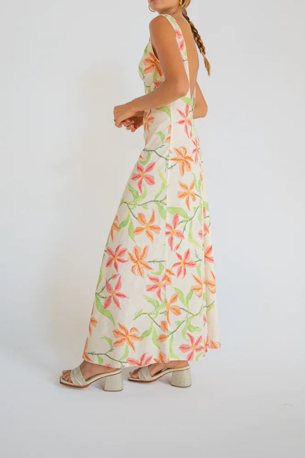 Art Of Bloom Bias Cut Maxi Dress